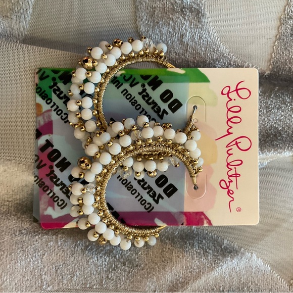 Lilly Pulitzer Summer Hoop Earrings NWT - Picture 6 of 7